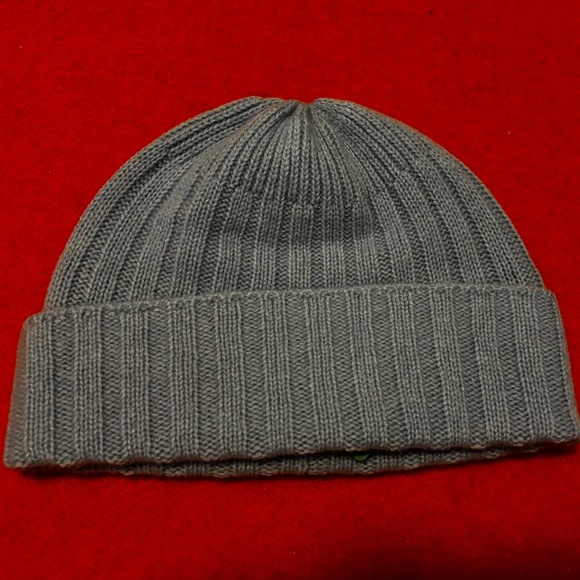 Unisex baby blue 100% lambswool ribbed tuque hat NWT - Picture 2 of 11